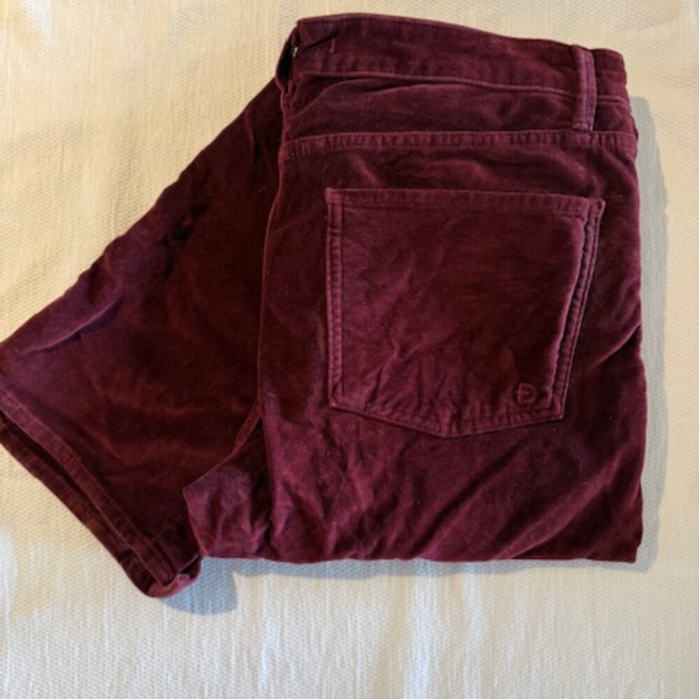 Fidelity 'Stevie' Velvet Jean - 31, Merlot